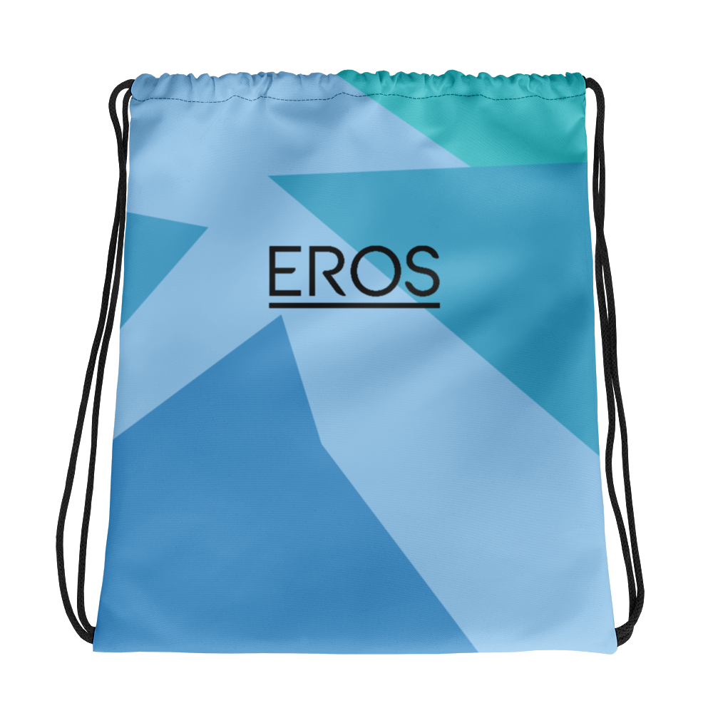 Eros Blue Abstract String Bag mockup