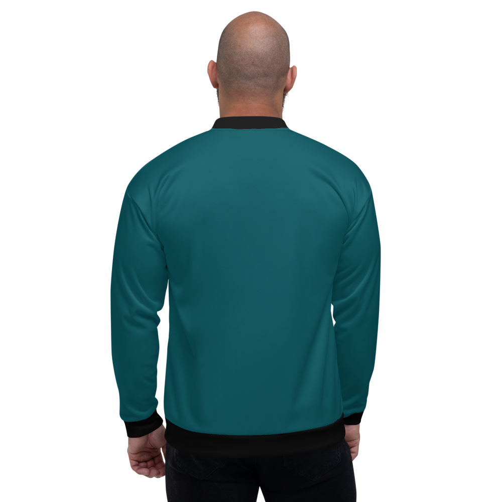 Teal Bomber Jacket mockup