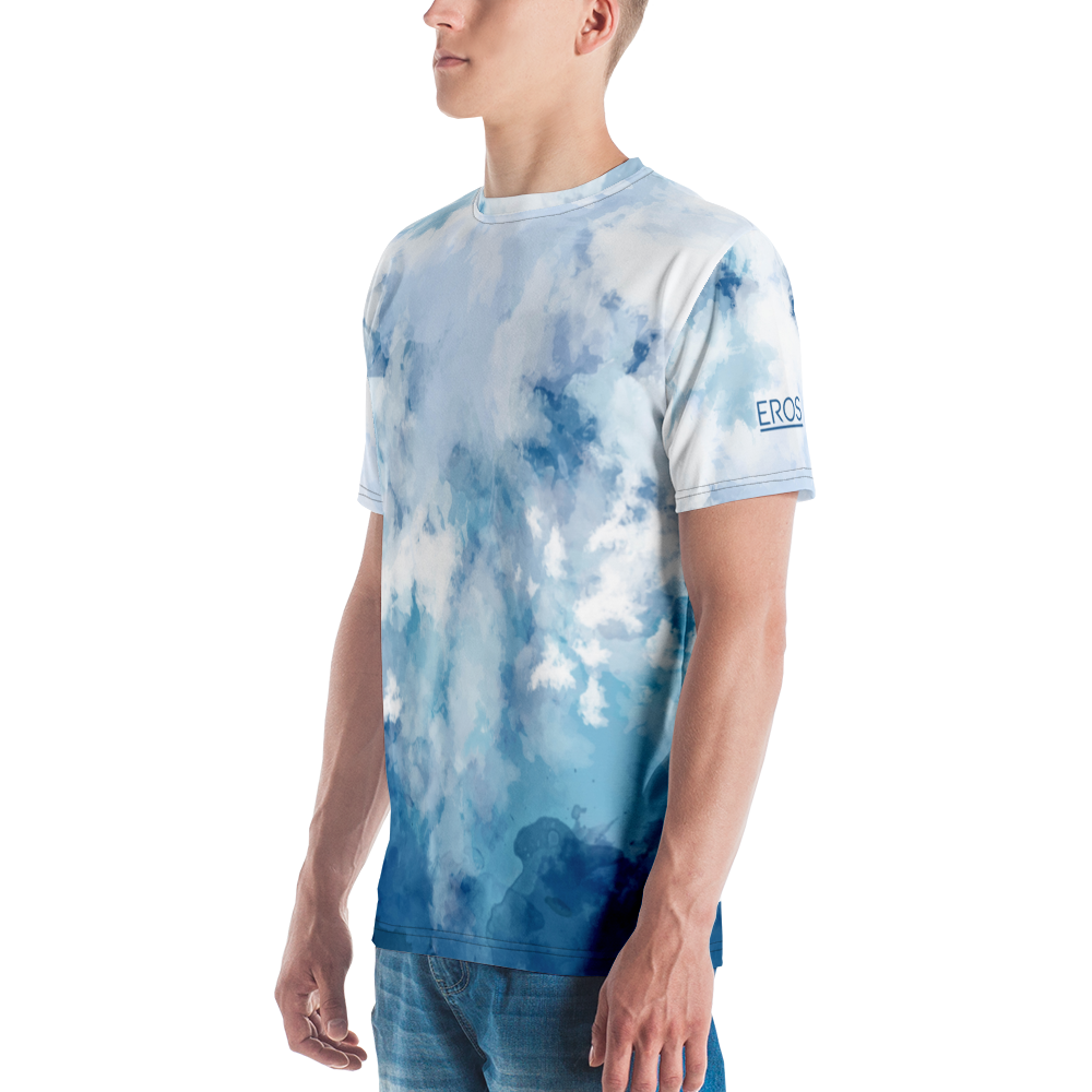 Light Watercolor Men's T-shirt mockup