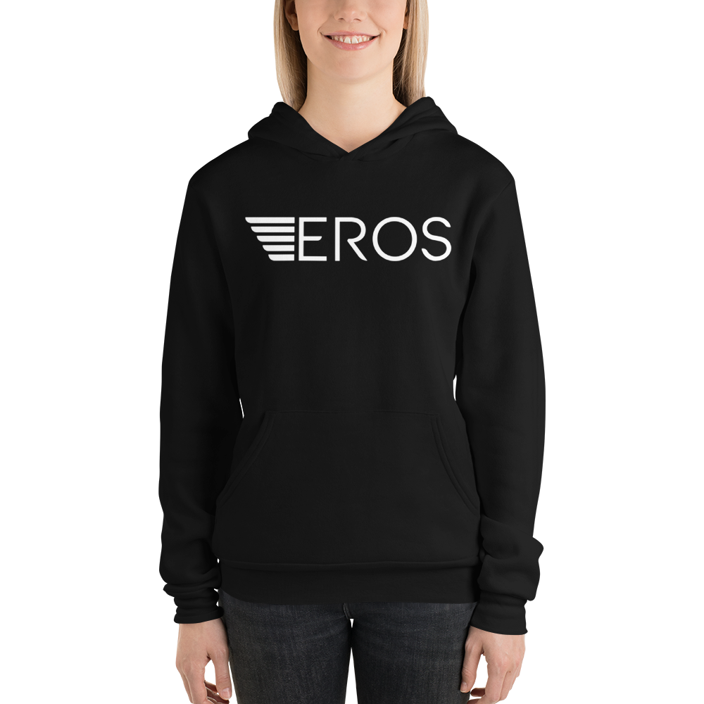 Eros-White Unisex hoodie mockup
