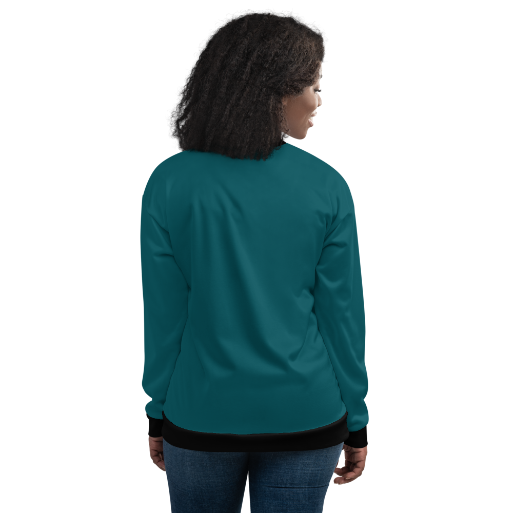 Teal Bomber Jacket mockup