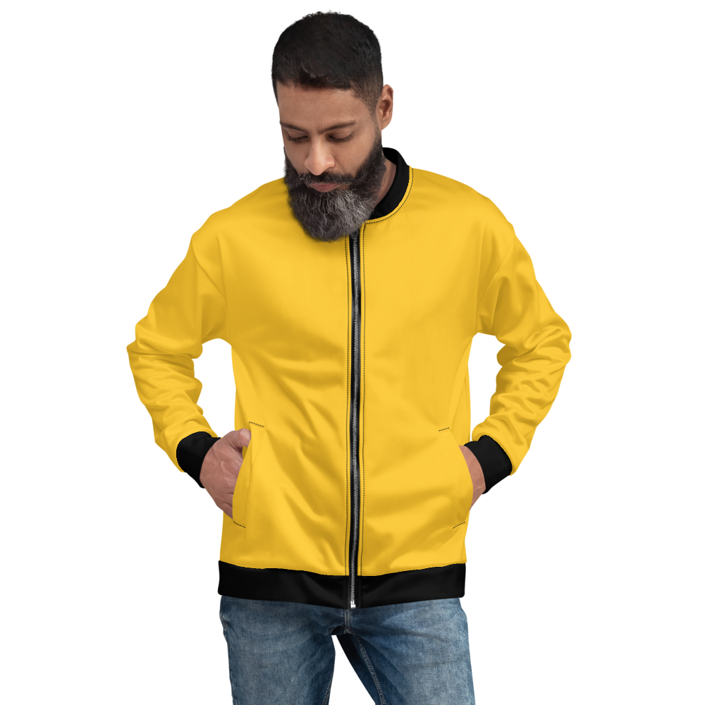 Yellow Bomber Jacket mockup