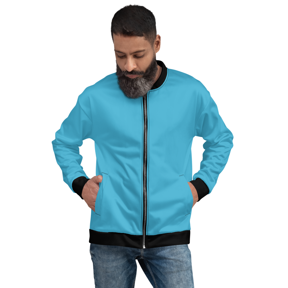 Light Blue Bomber Jacket mockup